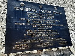 Placa inauguración Azteca