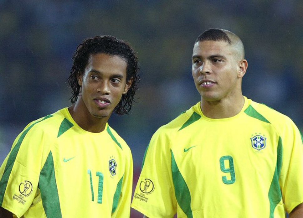 Ronaldinho y Ronaldo en 2002