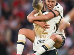 celebración del gol