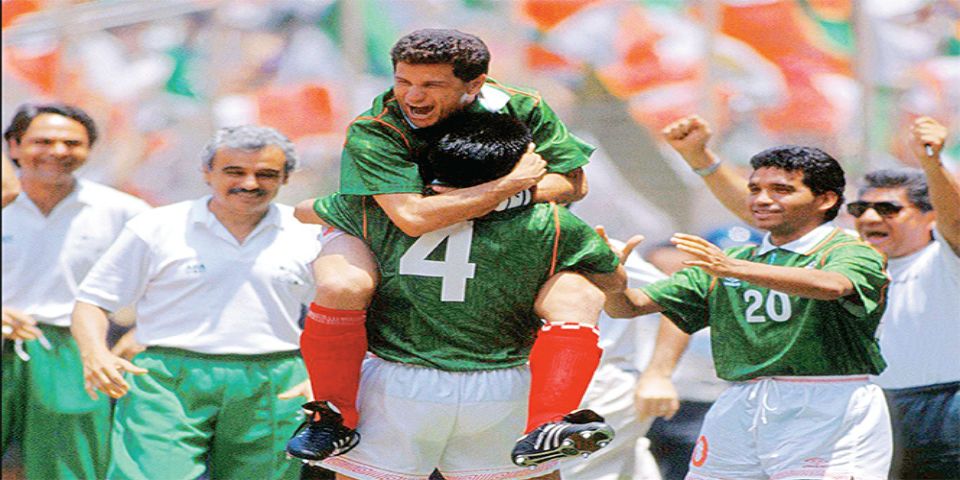 abuelo cruz festejo gol canada 1993