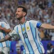 Messi festeja en Kansas City vs Argelia