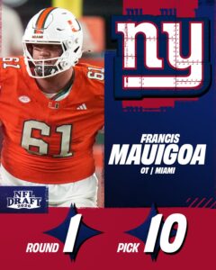 Francis Mauigoa NY Giants 2026