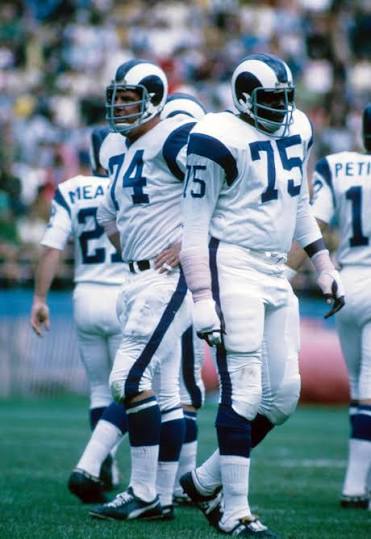 Deacon Jones y Merlin Olsen LA Rams